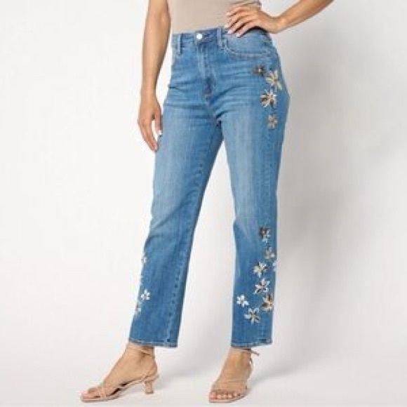 DRIFTWOOD Denim - Driftwood Royce jeans floral embroidered ankle boho bohemian size 18